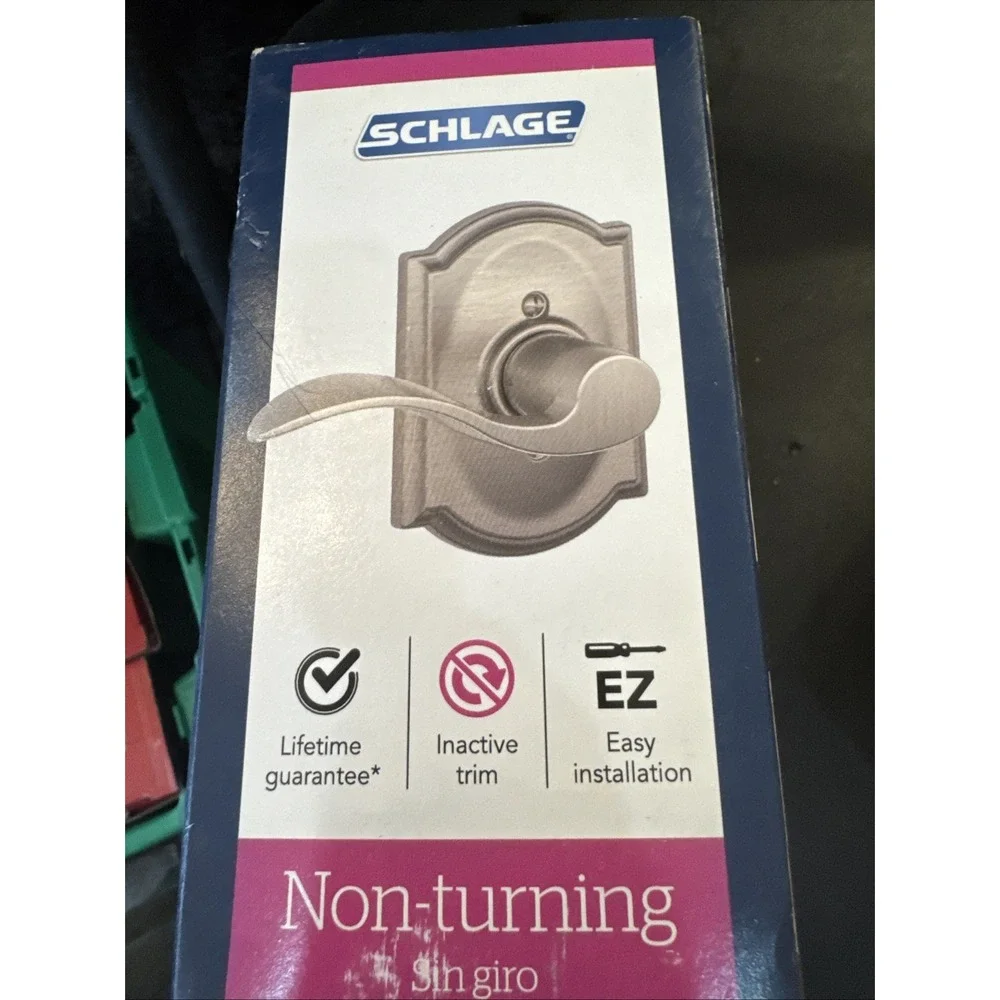 NEW Schlage F170 V ACC 619 CAM Left Hand Dummy Accent Door Lever w Camelot Trim